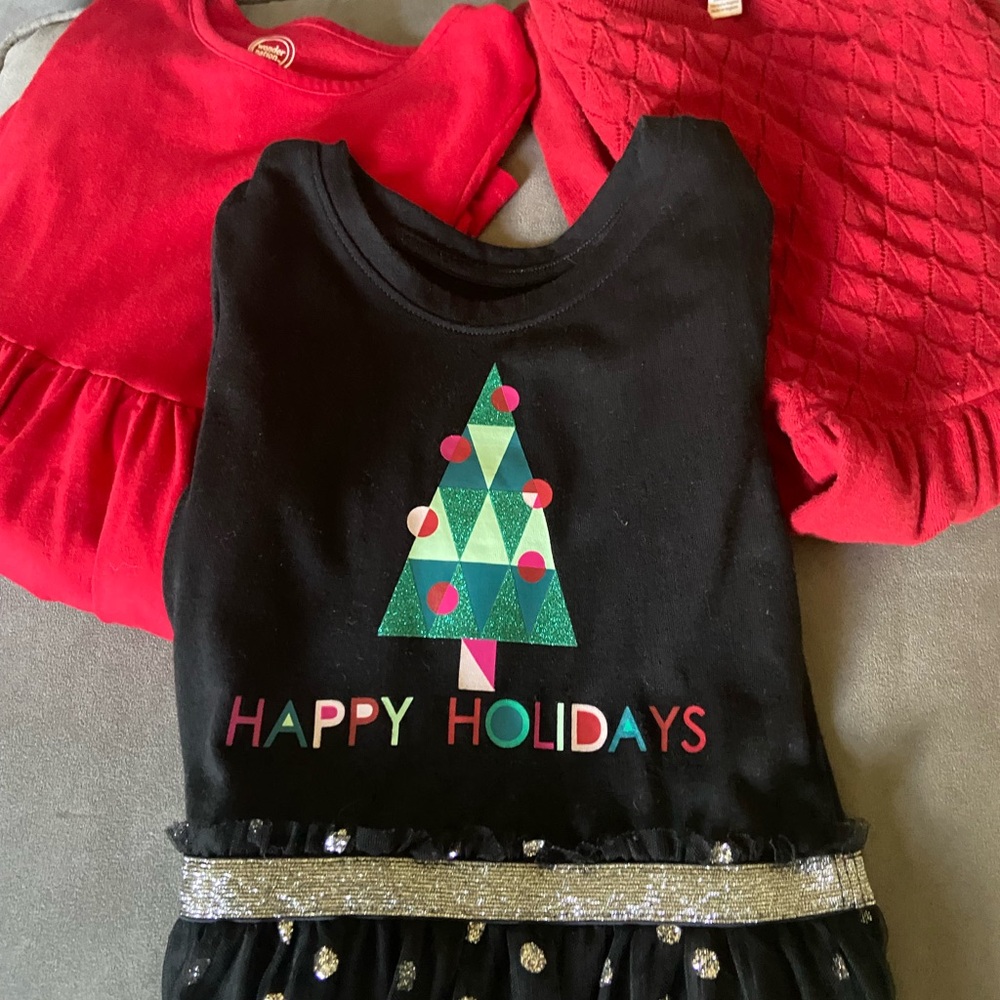 Three holiday dresses! All three dresses are girls size 6/6x.